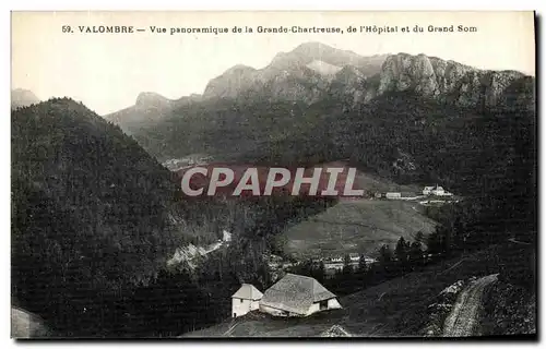 Cartes postales Valombre Vue panoramique de la Grande Chartreuse de l Hopital de du Grand som