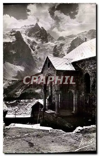 Cartes postales moderne La Grave en Oisans La Chapelle des Terrasses et la Meije