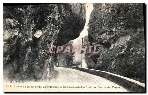 Cartes postales Chartreuse Route de la Grande Chartreuse St Laurent du Pont Entree du desert