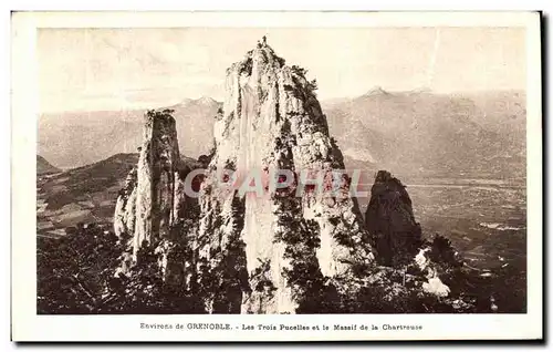 Cartes postales Grenoble Les Trois Pucelles et le Massif de la Chartreuse