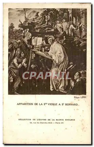 Ansichtskarte AK Collection De L oeuvre De La Sainte Enfance Apparition de la Ste Vierge a St Bernard