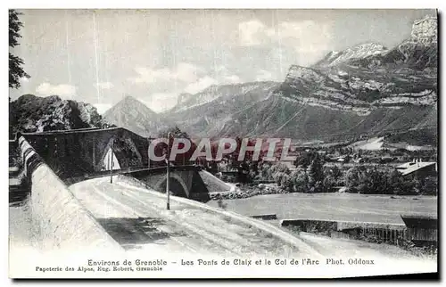 Cartes postales Environs de Grenoble Les Ponts de Claix et le Col de L Arc