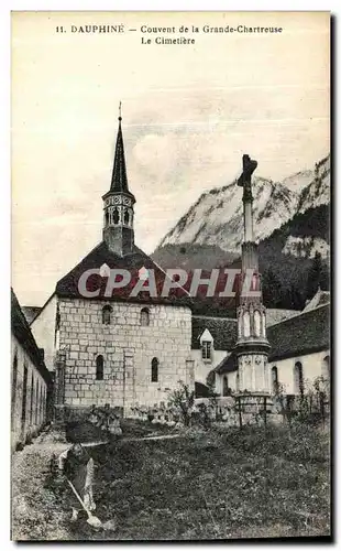 Cartes postales Dauphine Couvent de la Grande Chartreuse Le Cimetiere