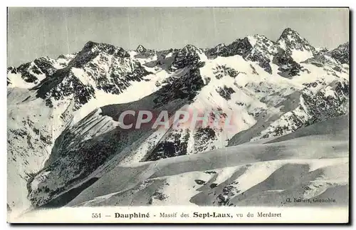 Cartes postales Dauphine Massif des Sept Laux Vu du Merdaret