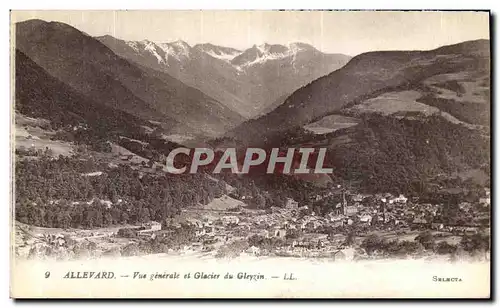 Ansichtskarte AK Allevard Vue generale et Glacier du Gleyzin