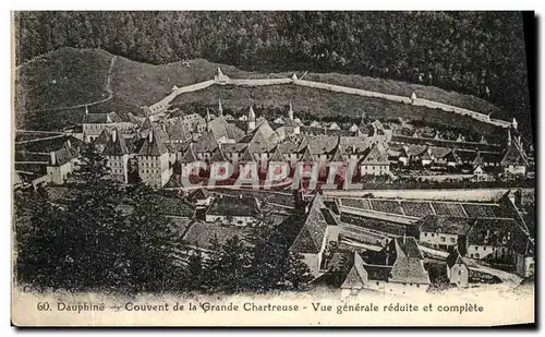 Cartes postales Dauphine Couvent de la Grande Chartreuse Vue generale reduite et complete