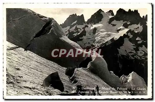 Ansichtskarte AK Dauphine Massif du Pelvoux Le Glacie des Agneaux la Grand Ruine