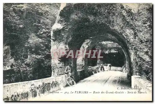 Ansichtskarte AK Dauphine Le Vercors Route des Grands Goulets Serie de Tunnels