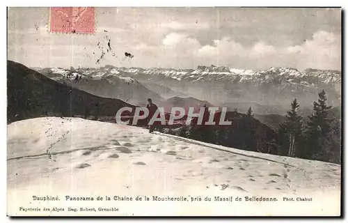 Ansichtskarte AK Dauphine Panorama de la Chaine de la Moucherolle Pris du Massif de Belledonne