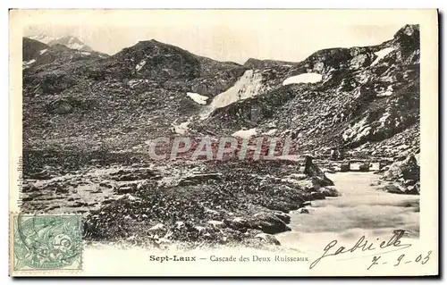 Cartes postales Sept Laux Cascade des Deux Ruisseaux