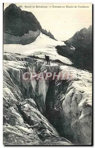 Cartes postales Massif de Belledonne Crevasse au Glavier de Freydanne