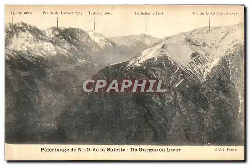 Cartes postales Pelerinage de N D de la Salette Du Gargas en hiver