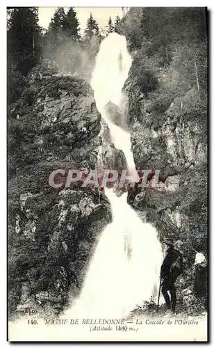 Ansichtskarte AK Massif de Belledonne La Cascade de l Oursiere