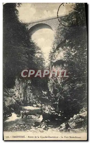 Cartes postales Dauphine Route dela Grande Chartreuse Le Pont Saint Bruno