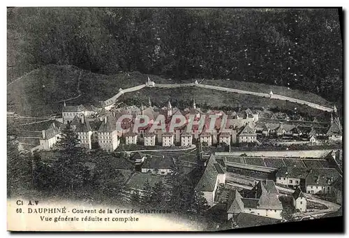 Cartes postales Dauphine Couvent de La Grande Chartreuse Vue Generale