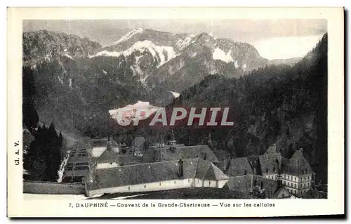 Cartes postales Dauphine Couvent de la Grande Chartreuse Vue Sur les cellules