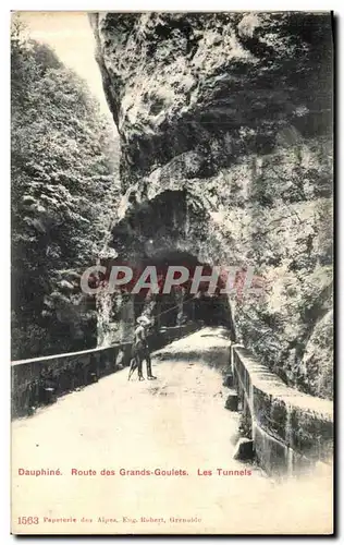 Ansichtskarte AK Dauphine Route des Grands Goulets Les Tunnels