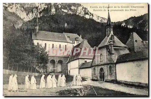 Cartes postales Entree du Cour et de la Grande Chartreuse Rentree de la promenade des Peres