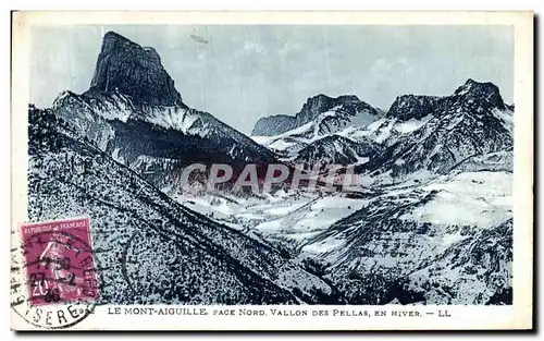 Cartes postales Le Mont Aiguille Face Nord Vallon des Pellas en Hiver