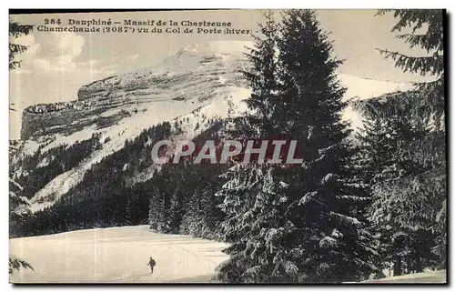 Cartes postales Dauphine Massif de la Chartreuse Chamechaude vu du Col de Porte