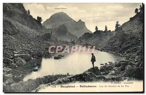 Ansichtskarte AK Dauphine Belledonne Lac du Sentier de la pra