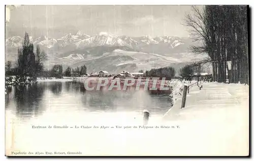 Cartes postales Environs de Grenoble La Chateau des Alpes Vue Prise du polygone du genie