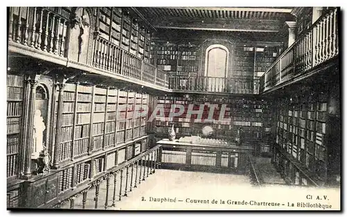 Ansichtskarte AK Dauphine Couvent de la Grande Chartreuse Bibliotheque