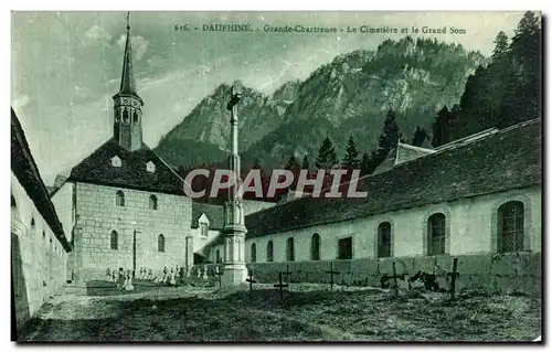 Cartes postales Dauphine Grande Chartreuse Le cimetiere et le Grand Som