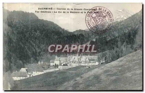 Cartes postales Dauphine Couvent de La Grande Chartreuse Vue Generale le Col de la Ruchers