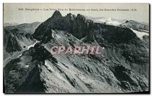 Ansichtskarte AK Dauphine Les Trois Pics de Belledonne au Fond Les grandes rousses