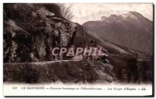 Cartes postales Dauphine Route de Sassenage au Villard de Lans Les gorges d Engins