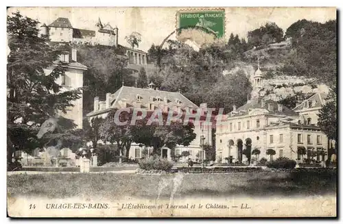 Ansichtskarte AK Uriage Les Bains L Etablissement thermal et le Chateau