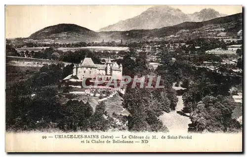 Cartes postales Uriage Les Bains Le Chateau de la Chaine de Belledonne