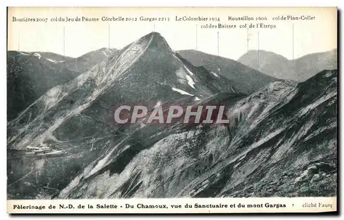 Cartes postales Pelerinage de Nd de Salette Du Chamoux vue du sanctuaire et du Mont Gargas