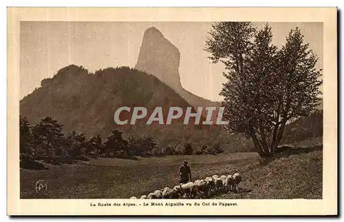 Ansichtskarte AK Dauphine La route des Alpes Le Mont Aiguille vu du col de Papavet Moutons Berger