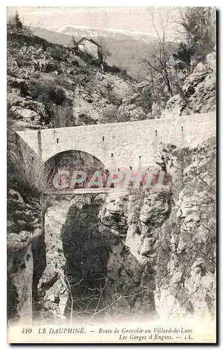 Ansichtskarte AK Dauphine Route de Grenoble au Villard de Lans Les gorges d Engins