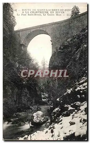Ansichtskarte AK Route de Saint Laurent du Pont a la Chartreuse en hiver Le pont Saint Bruno Le Guiers mort