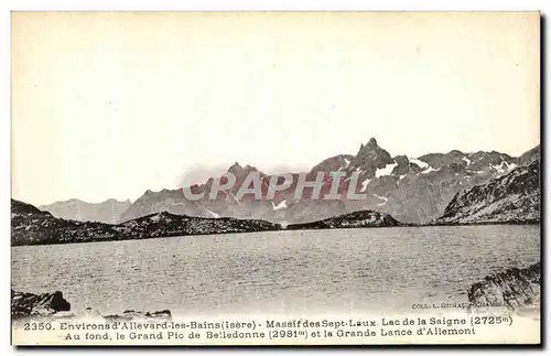 Cartes postales Environs d Allevard les Bains Massif des Sept Laux Lac de la Saigne