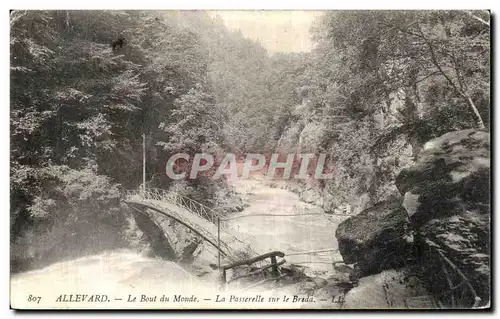 Cartes postales Allevard Le Bout du Monde La Passerelle sur le Breda