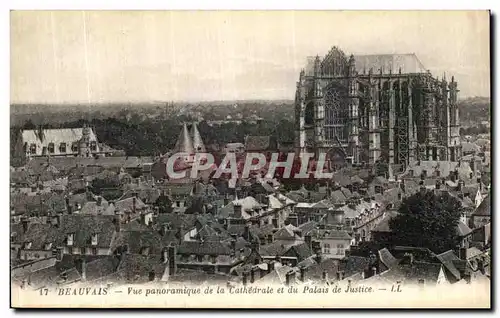 Ansichtskarte AK Beauvais Vue Panoramique de la Cathedrale et du Palais de Justice