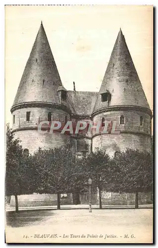 Ansichtskarte AK Beauvais Les Tours du Palais de Justice