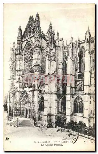 Cartes postales Cathedrale De Beauvais Le Grand Portail