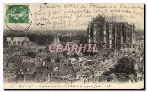 Ansichtskarte AK Beauvais Vue Panoramique de la Cathedrale et du Palais de Justice