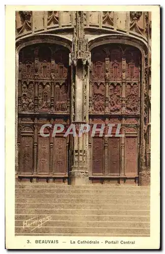 Ansichtskarte AK Beauvais La Cathedrale Portail central