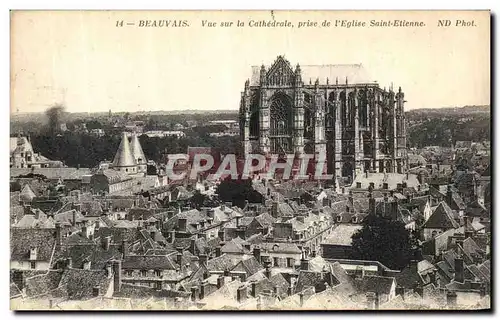 Ansichtskarte AK Beauvais Vue sur la Cathedrale prise de l Eglise Saint Etienne