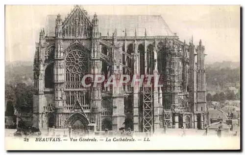 Ansichtskarte AK Beauvais Vue Generale La Cathedrale