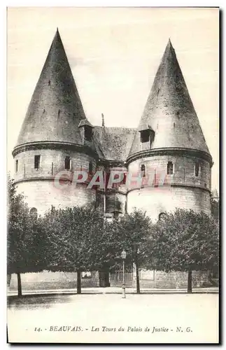 Ansichtskarte AK Beauvais Les Tours du Palais de Justice