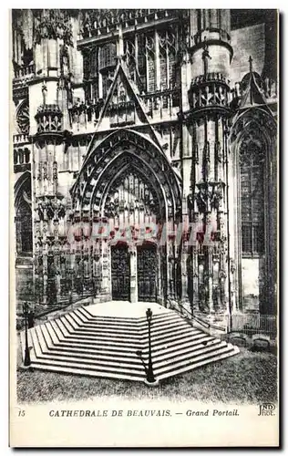 Ansichtskarte AK Cathedrale De Beauvais Grand Portail