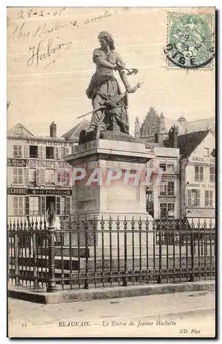 Cartes postales Beauvais La Statue de Jenne Hachette