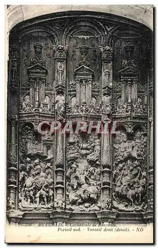 Cartes postales Beauvais Cathedrale de Beauvais Portail Sud Vantail Droit